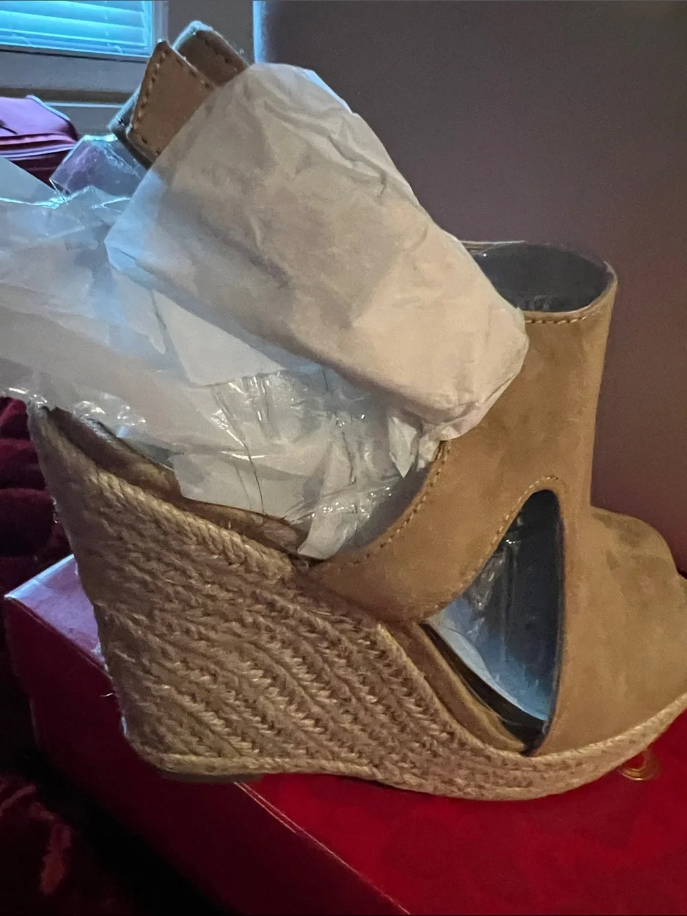 Carlos Santana Malor Wedge in Brûlée Sz 8 NEW